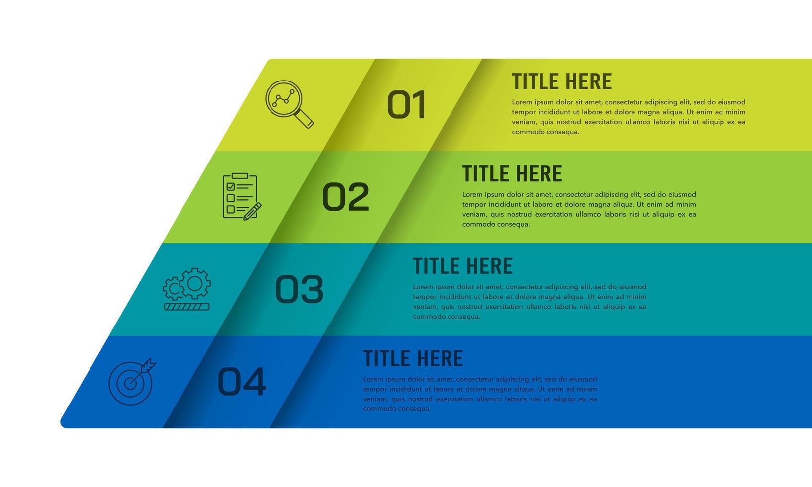 4 Steps to success infographic design template. Business Plan, Marketing, Banner, Strategy and Presentation. vector