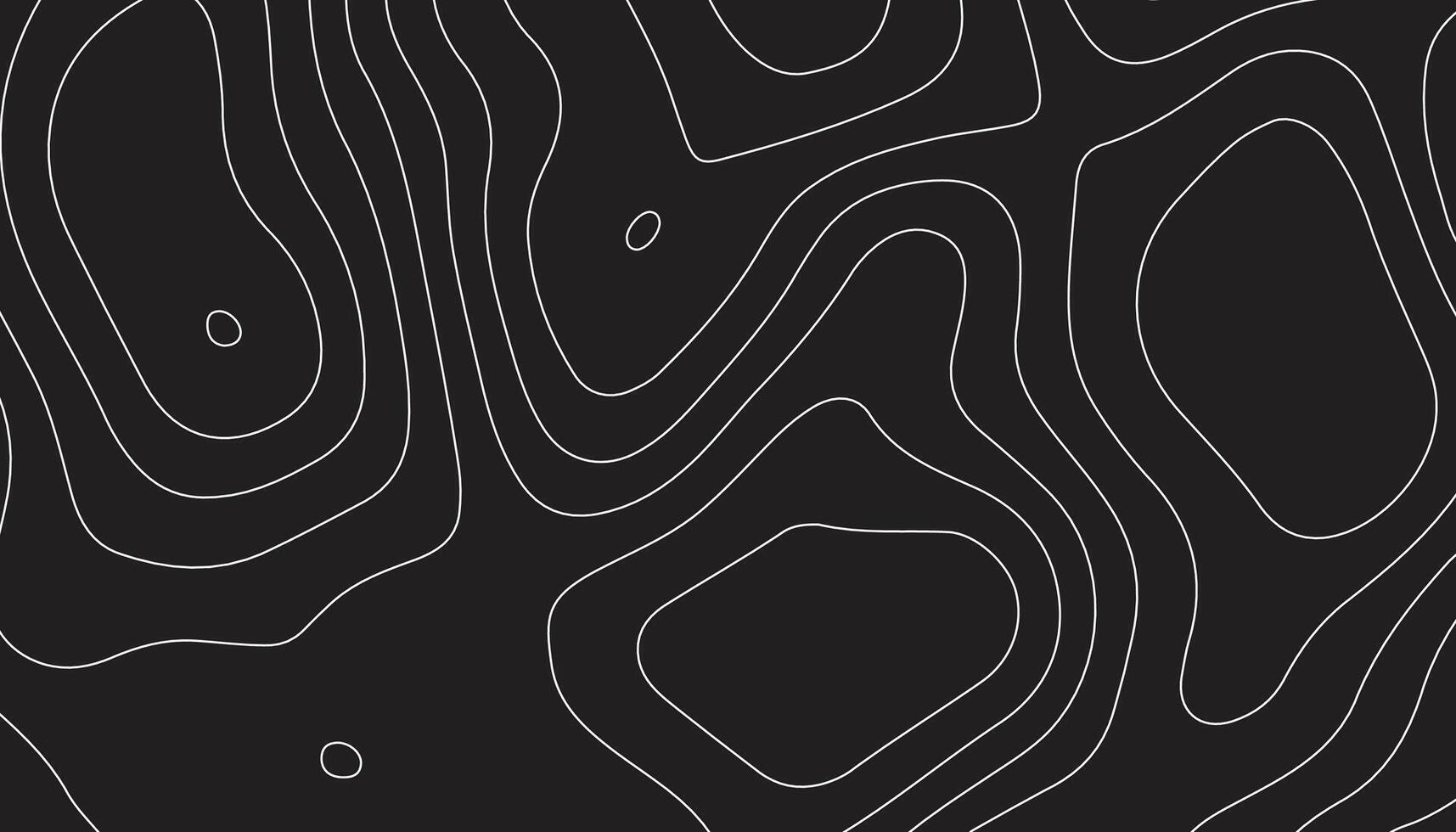 Modern Black and White Topographic Line Art. Abstract Contour Map Background vector