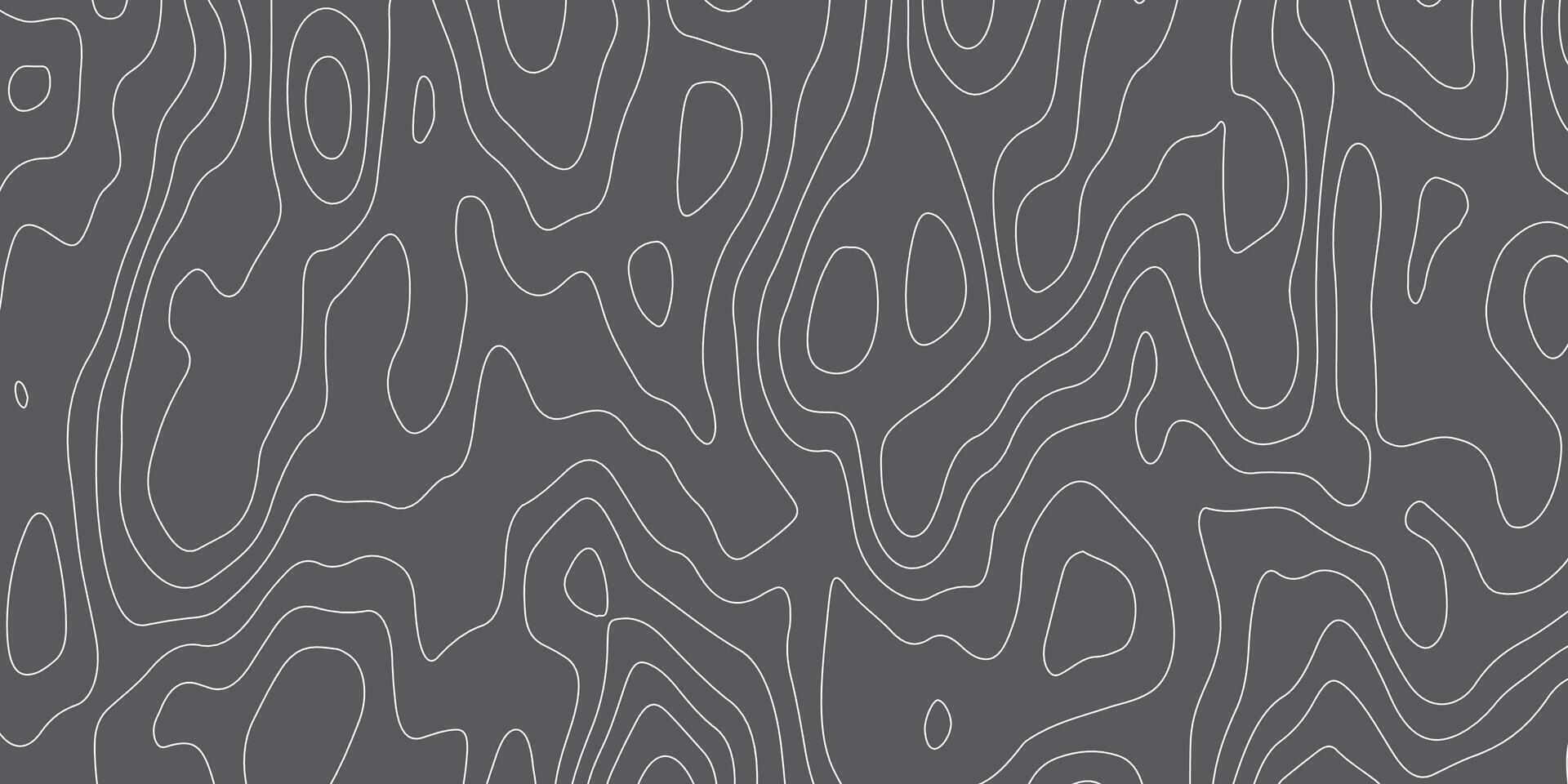 Dark Topographic Line Pattern. Abstract Contour Map Background Design vector