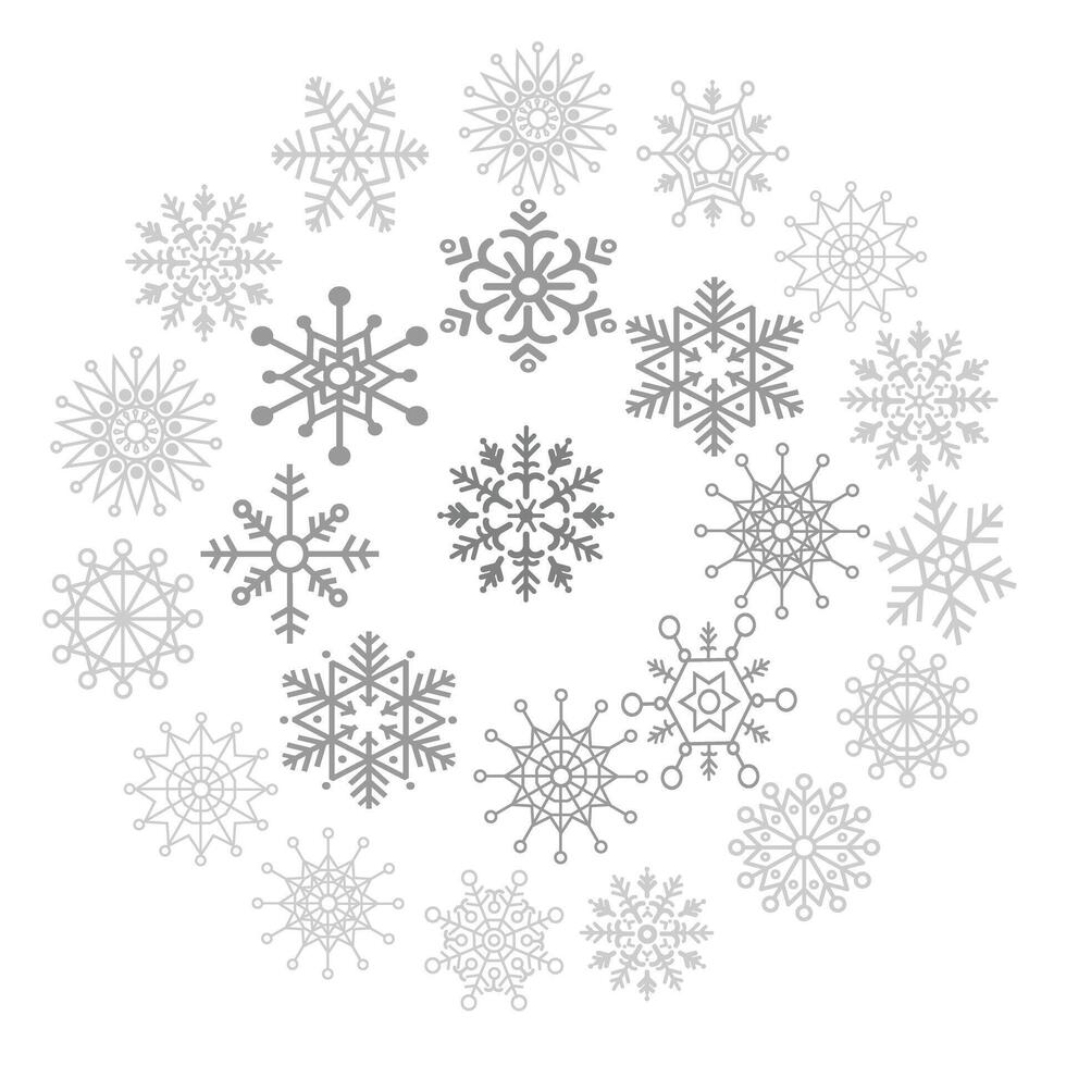 Falling Snowflakes and Ice Effects vector