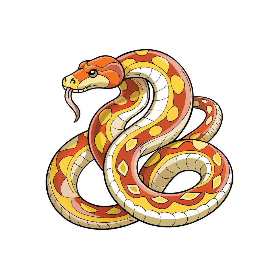 Majestic Reticulated Python Coloring Design 56970221 Vector Art at Vecteezy