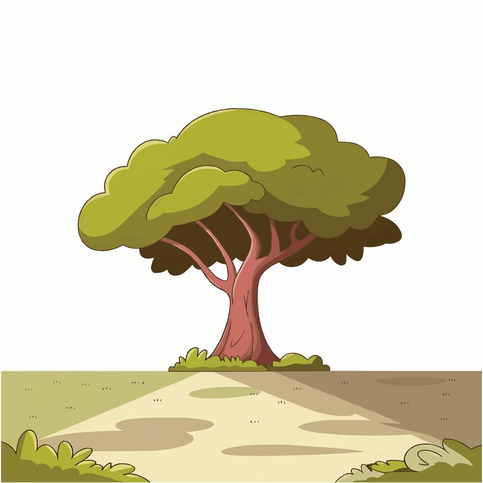 Simple Green Tree Clipart vector