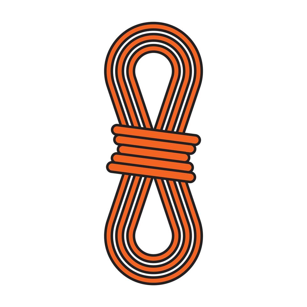 Illustration of Looping Orange Rope vector