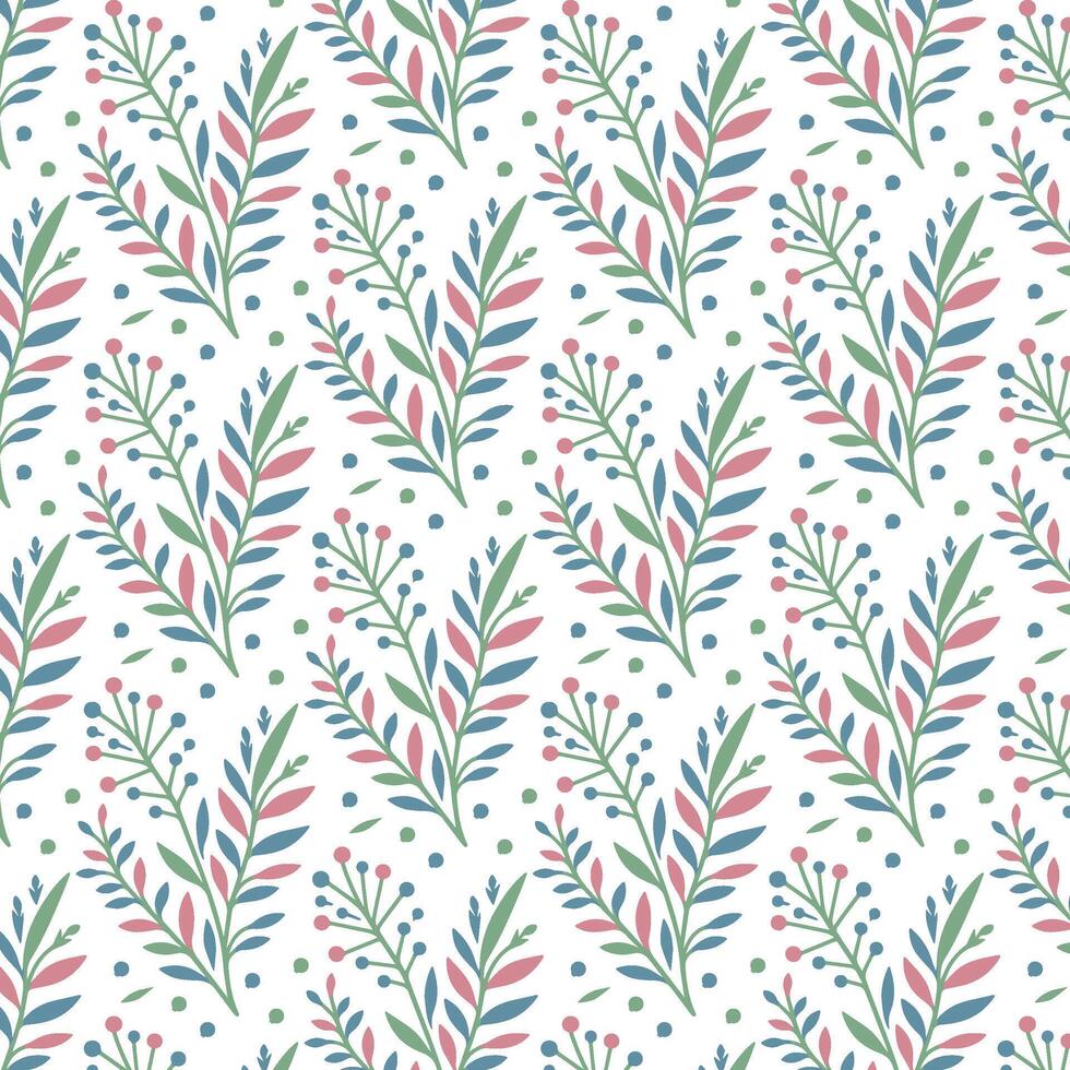 seamless floral pattern with elegant botanical foliage and nature inspired textures for wrapping paper and fabrics vector