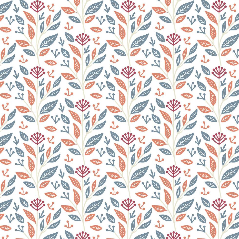 floral pattern with detailed botanical garden motifs and seamless repeating ornamental elements for wallpaper applications vector