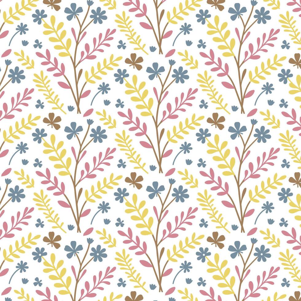 botanical floral pattern with intricate foliage and seamless repeating design for nature inspired graphics vector
