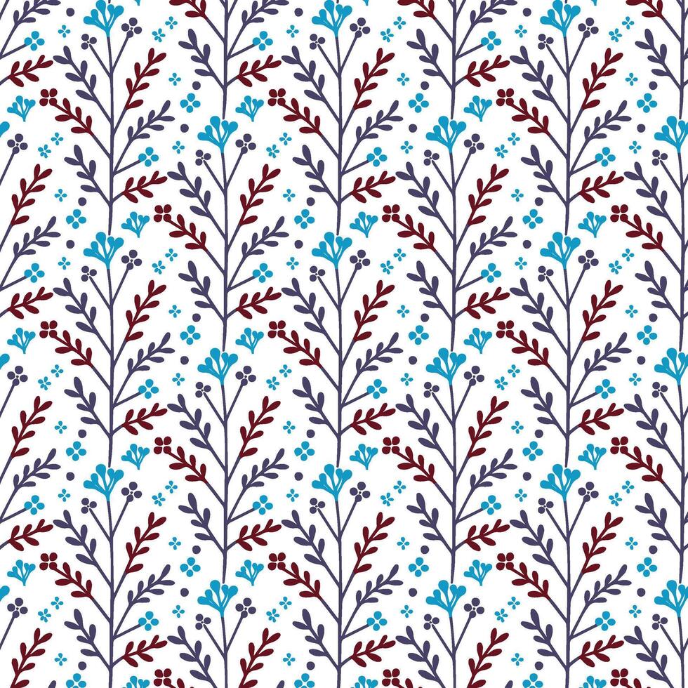 floral pattern with detailed ornamental foliage and seamless botanical elements for stylish textile printing vector