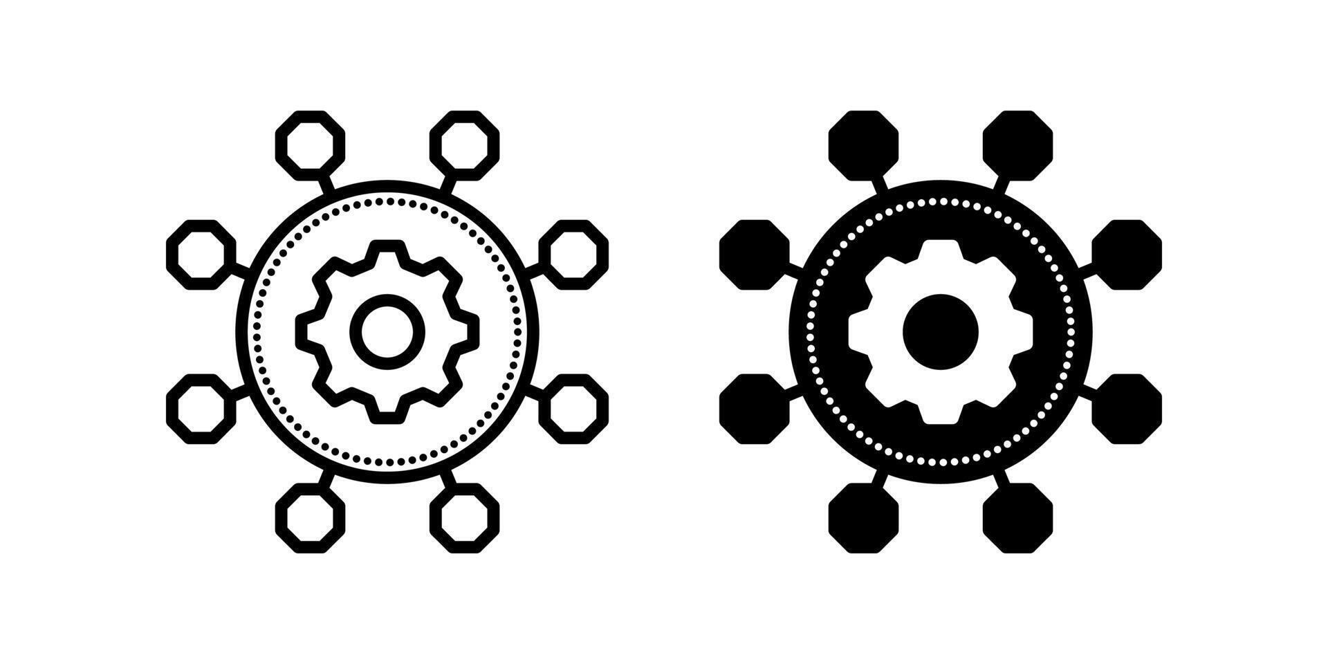 Framework icon. Digital technology gear sign. for mobile concept and web design. illustration vector