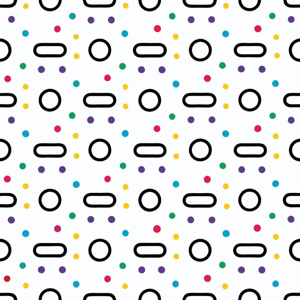 a pattern with circles and lines on a white background vector