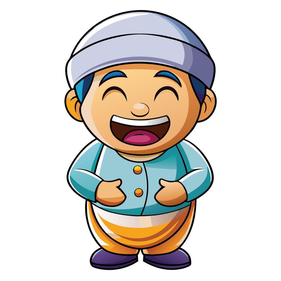 a cartoon character of a man in a traditional costume vector