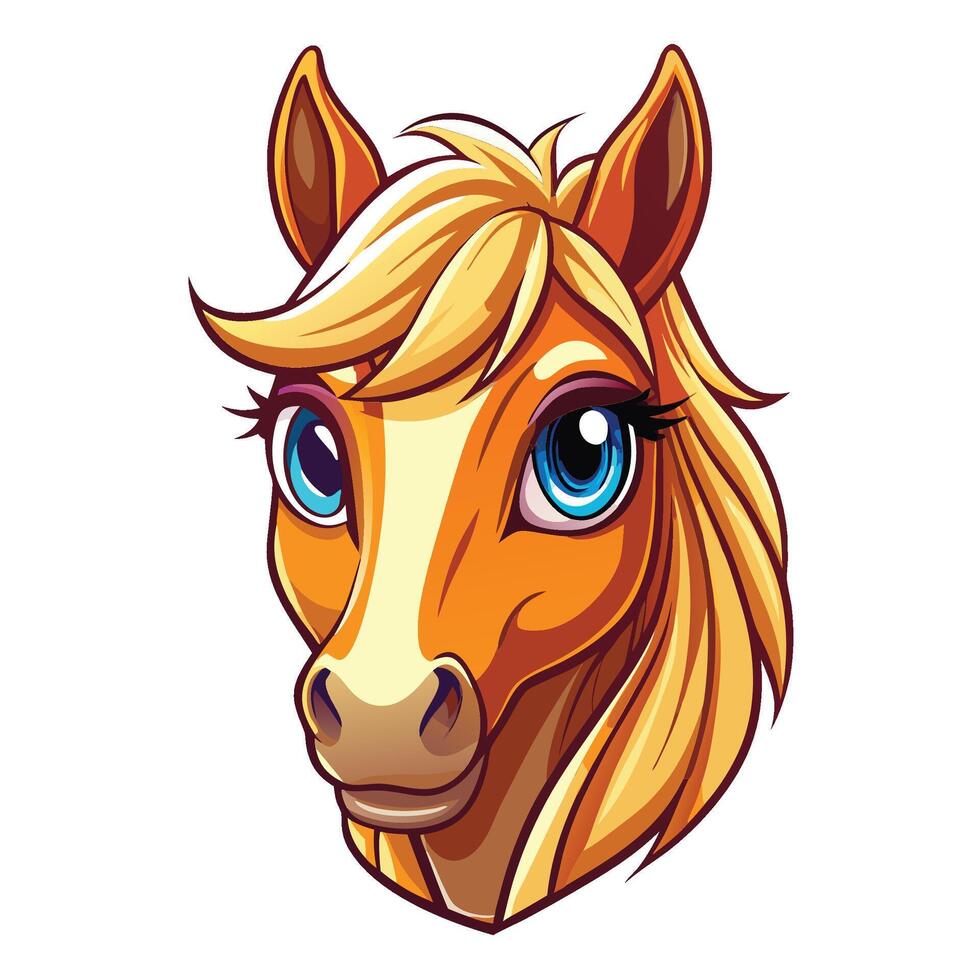 illustration of a horse head vector