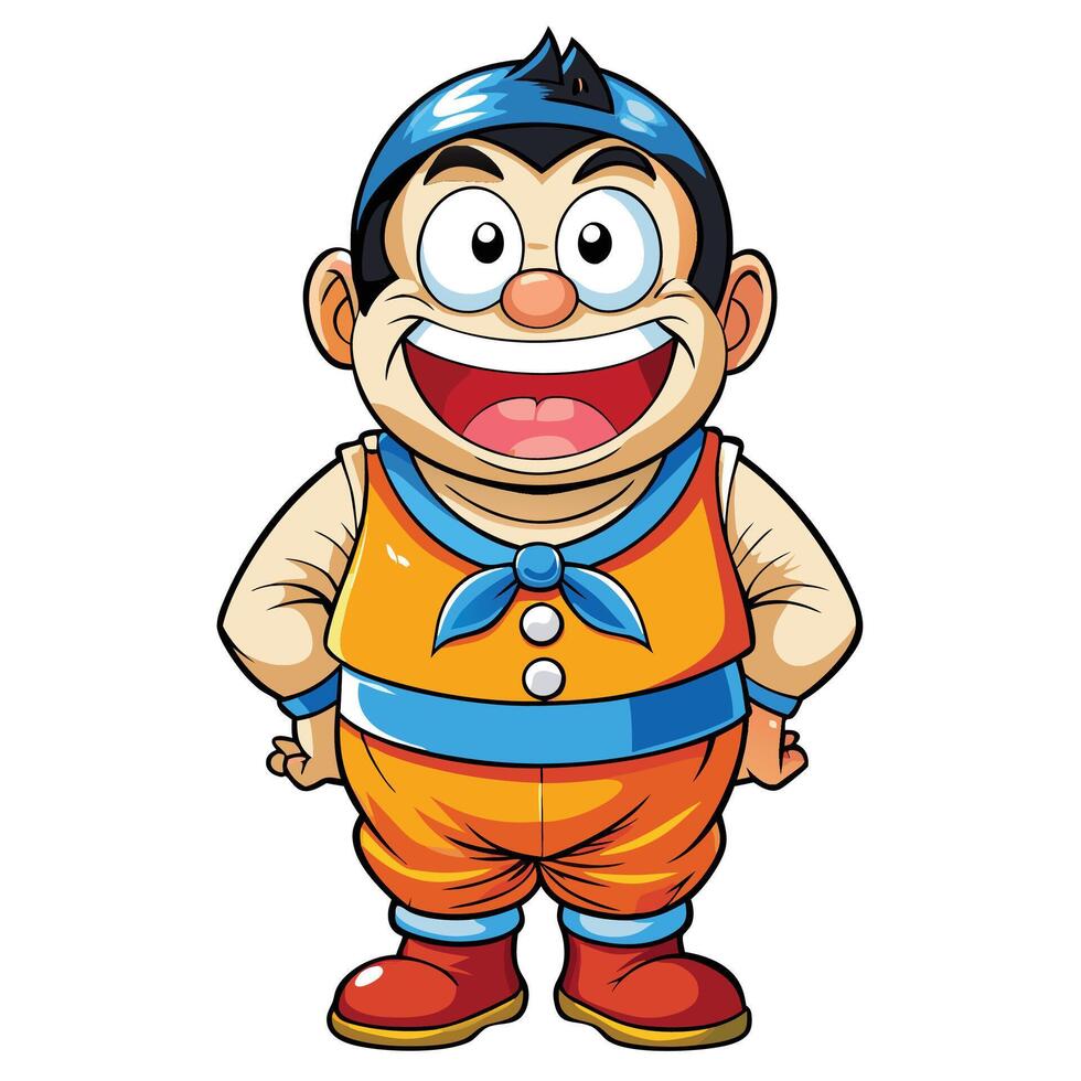 cartoon character with big eyes and a big mouth vector
