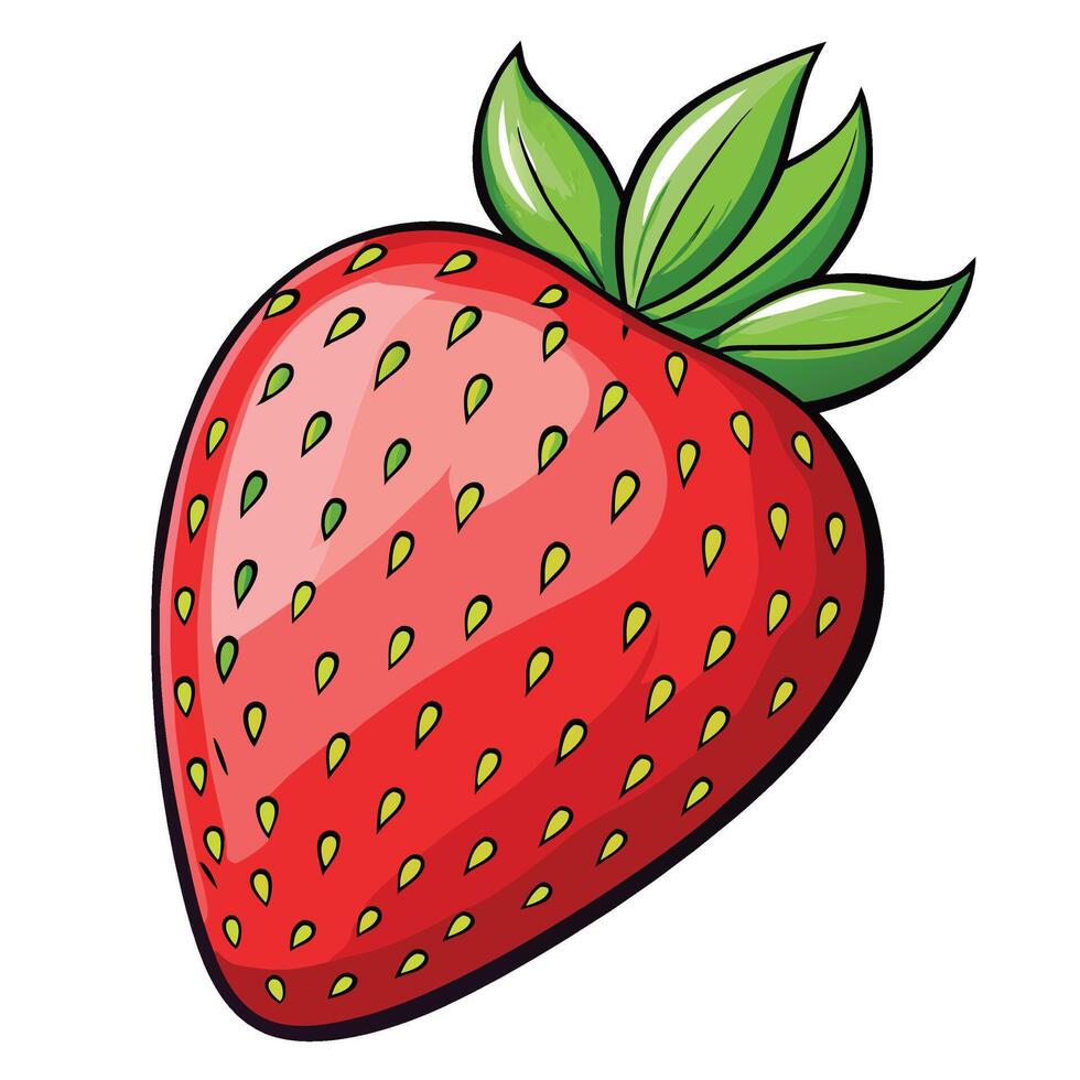 strawberry shown on white background white background vector