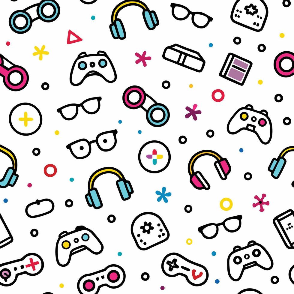 a seamless pattern with various vector