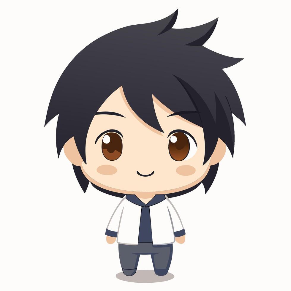 a cartoon character of a boy in a suit and tie vector