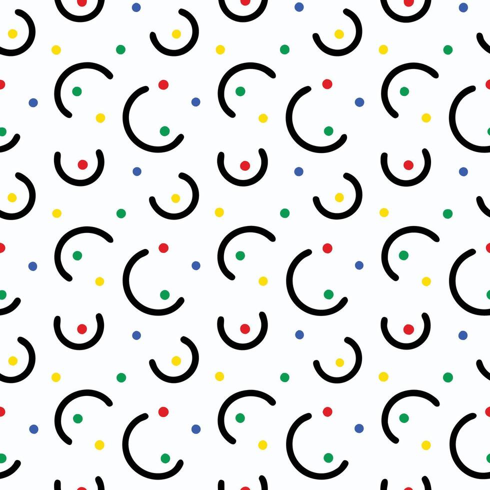 a pattern with circles and arrows on white background vector