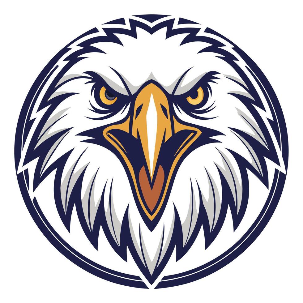 an eagle head with a large beak and open mouth vector