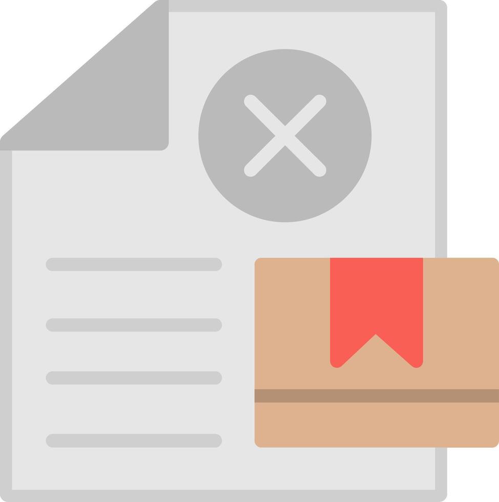 A paper document with a red cross on it vector