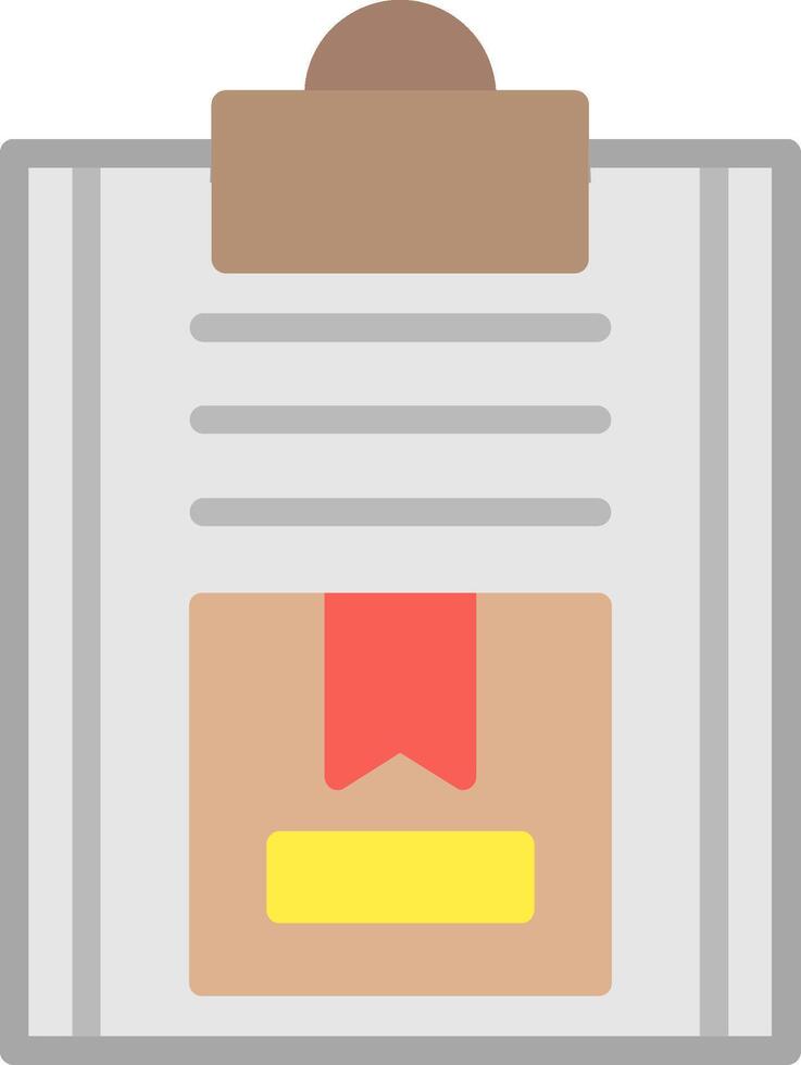 A clipboard with a red ribbon on it vector
