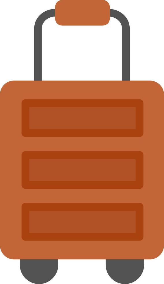 A suitcase with wheels on a white background vector