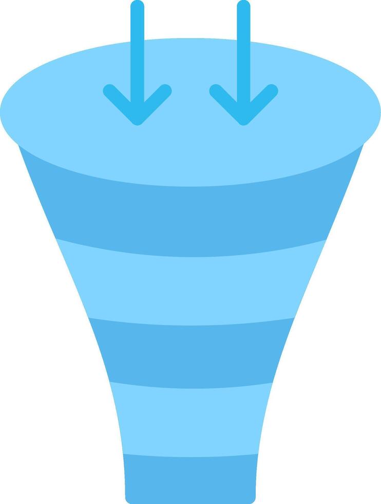 A funnel with arrows pointing up vector