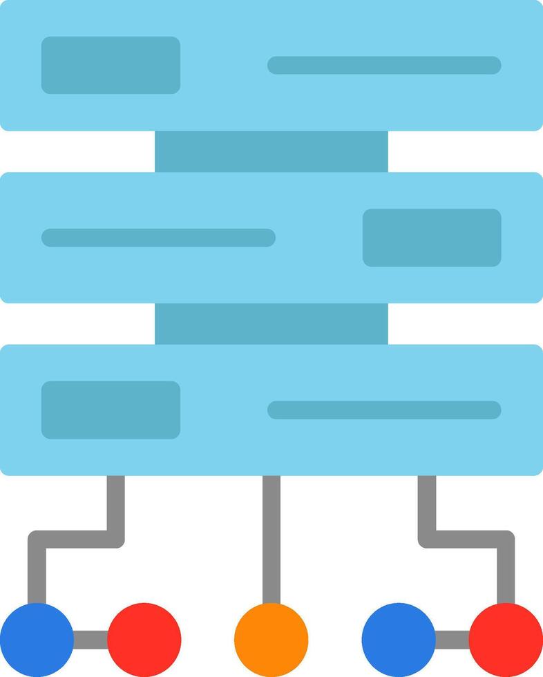A blue and white computer with multiple colored wires vector