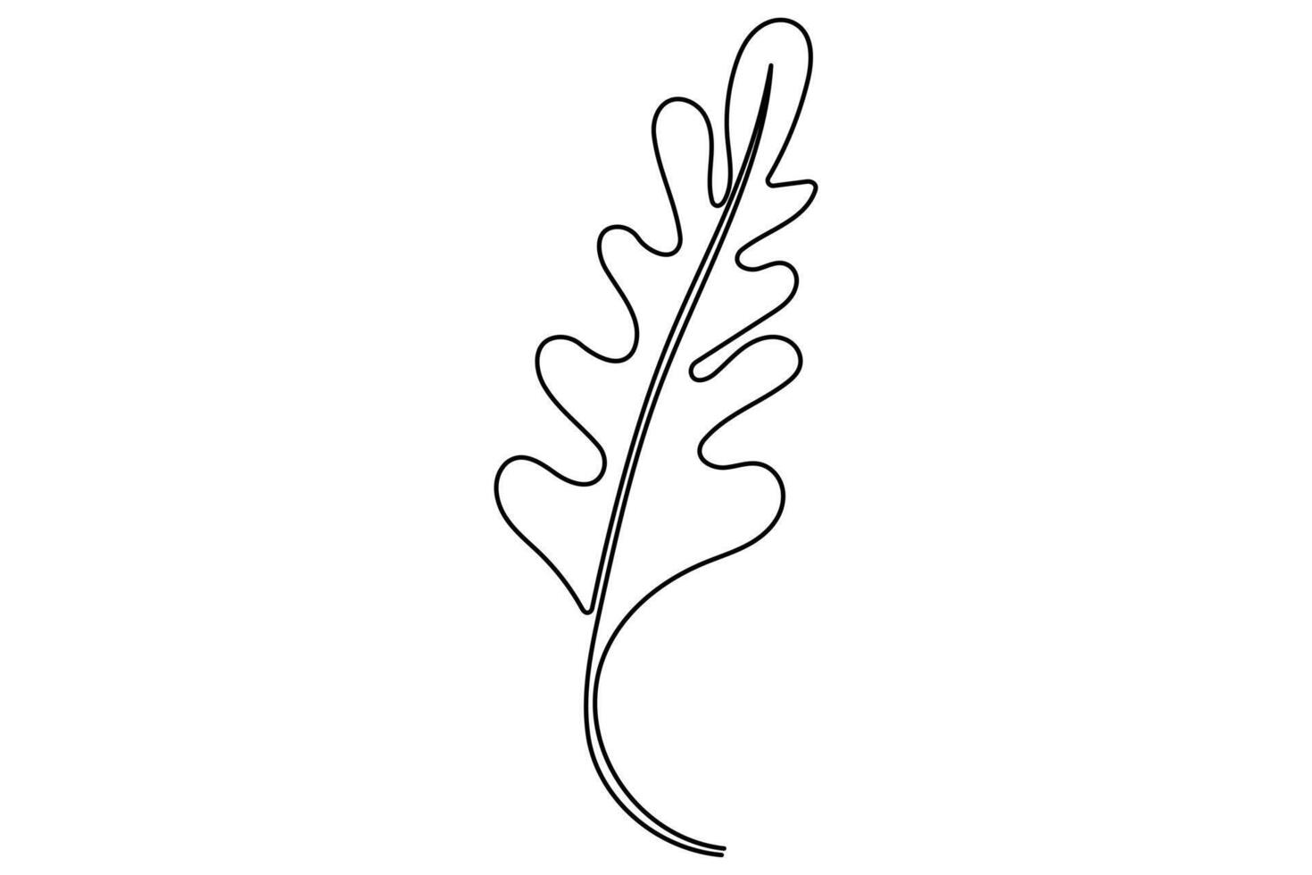 One continuous line drawing of Leaf style Hand drawn minimalism design illustration vector