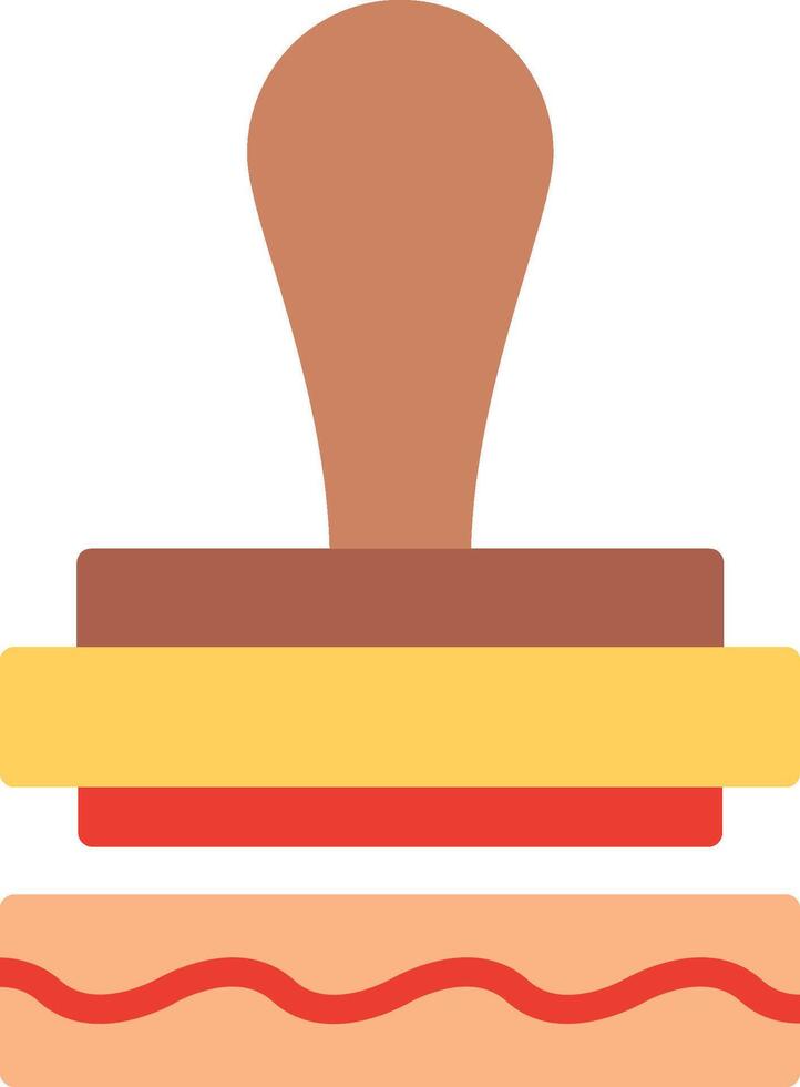A stamp with a hamburger on it vector