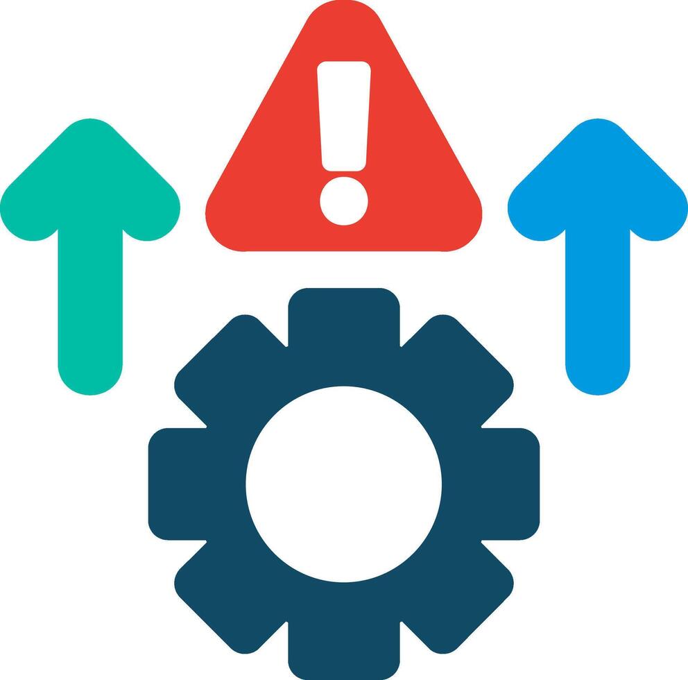 An icon with a gear and arrows vector