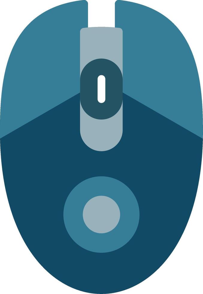 A blue computer mouse with a white button vector