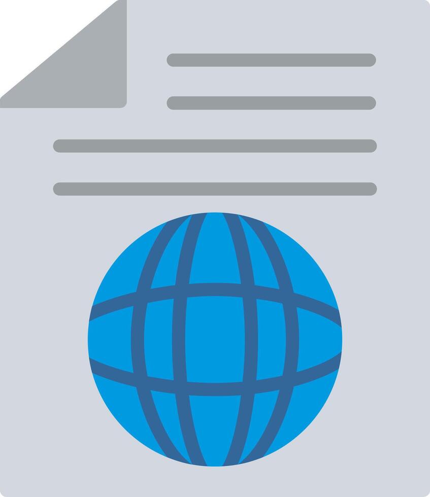 Document icon with globe vector