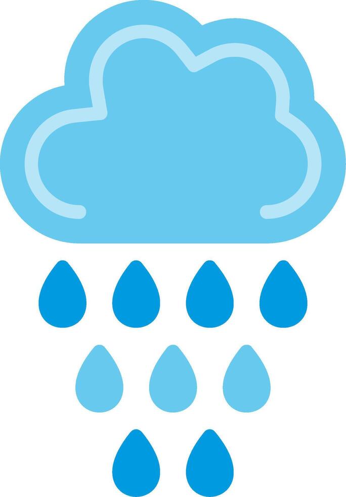 A cloud with rain drops and a cloud vector