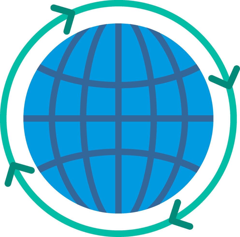 A globe with arrows around it vector