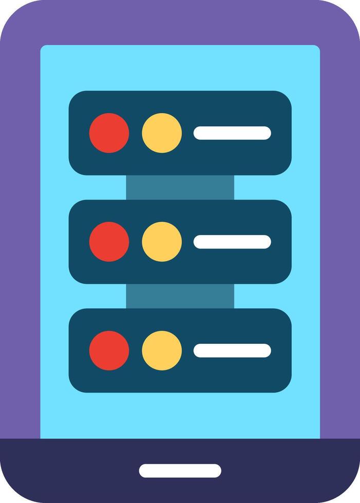 A tablet with three different colored buttons on it vector