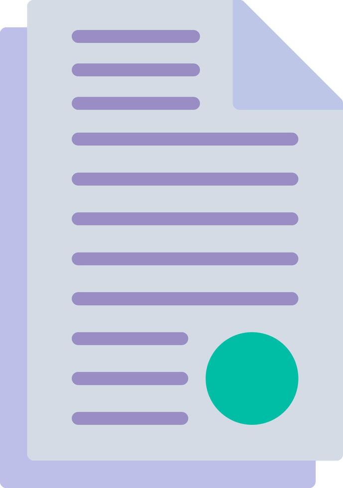 A document with a green circle on it vector