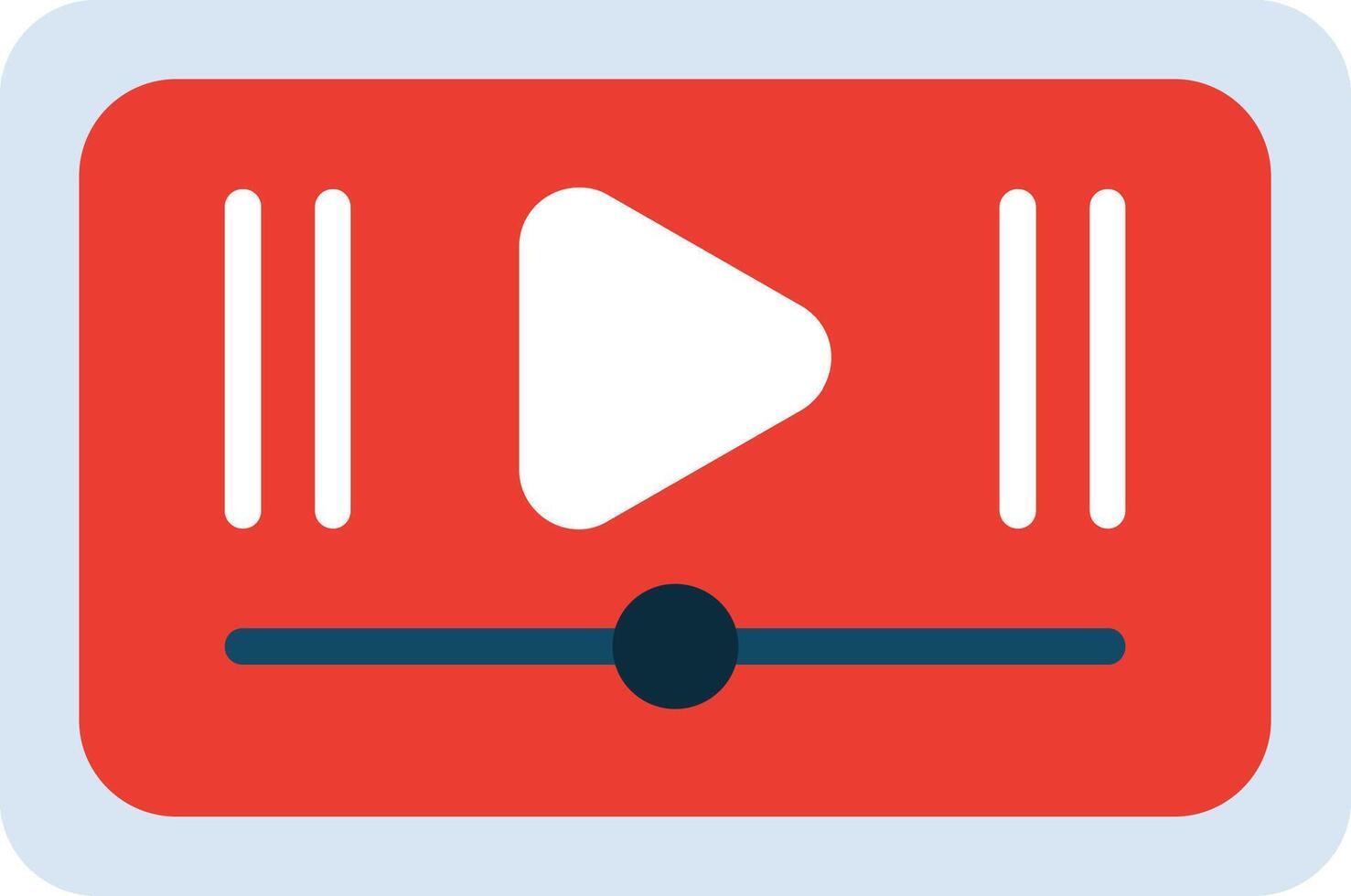A red and white player icon vector