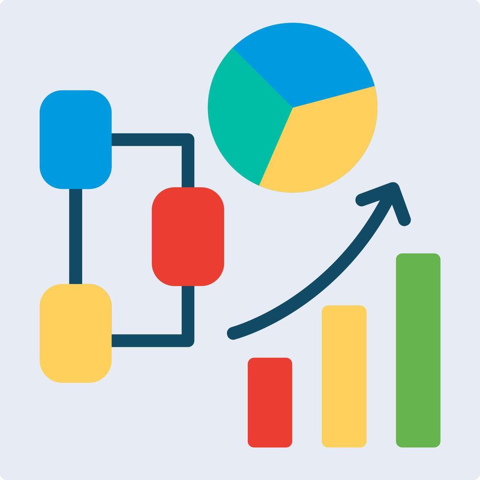 A graph and bar chart icon vector