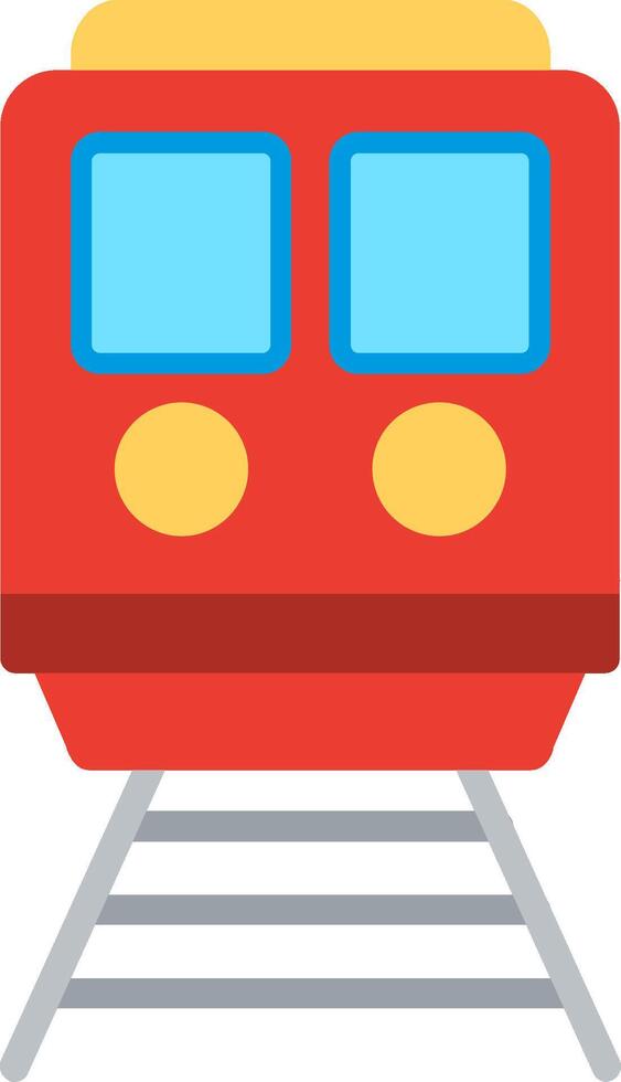 A red train with two windows on the side vector