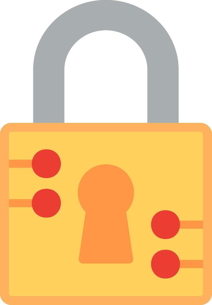 A lock with a key inside it vector