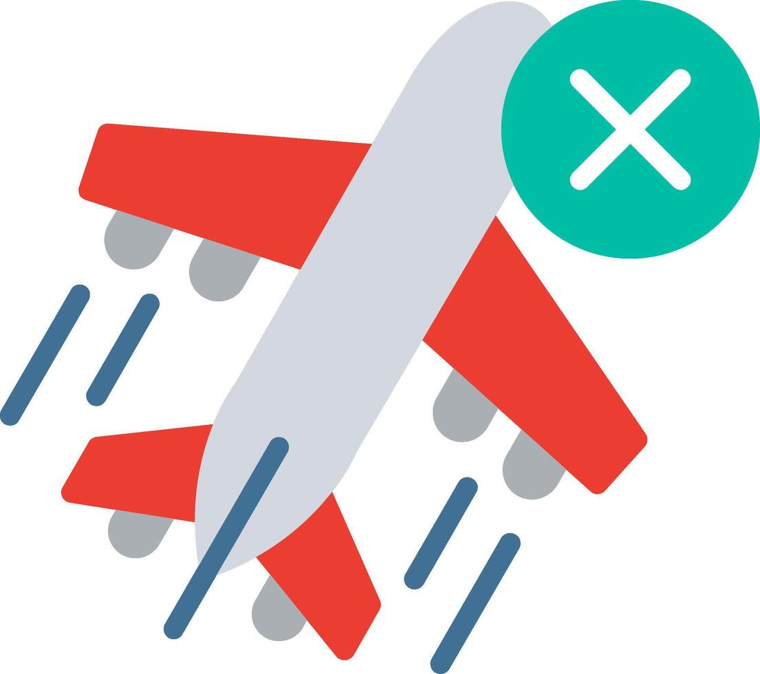 A plane with a red cross on it vector