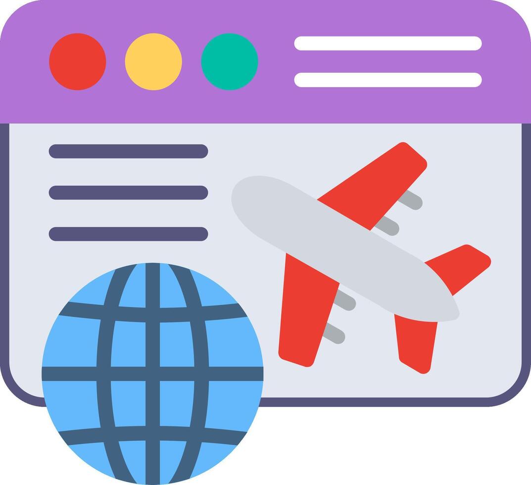 Airline booking icon vector