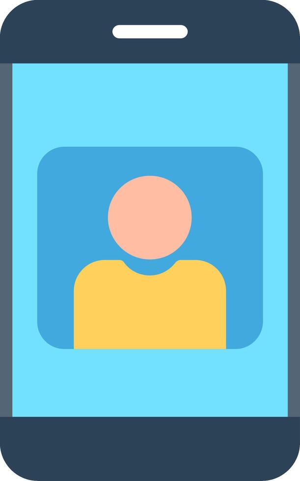 A person is on the screen of a phone vector