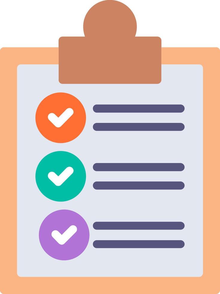 A clipboard with check marks and a pen vector