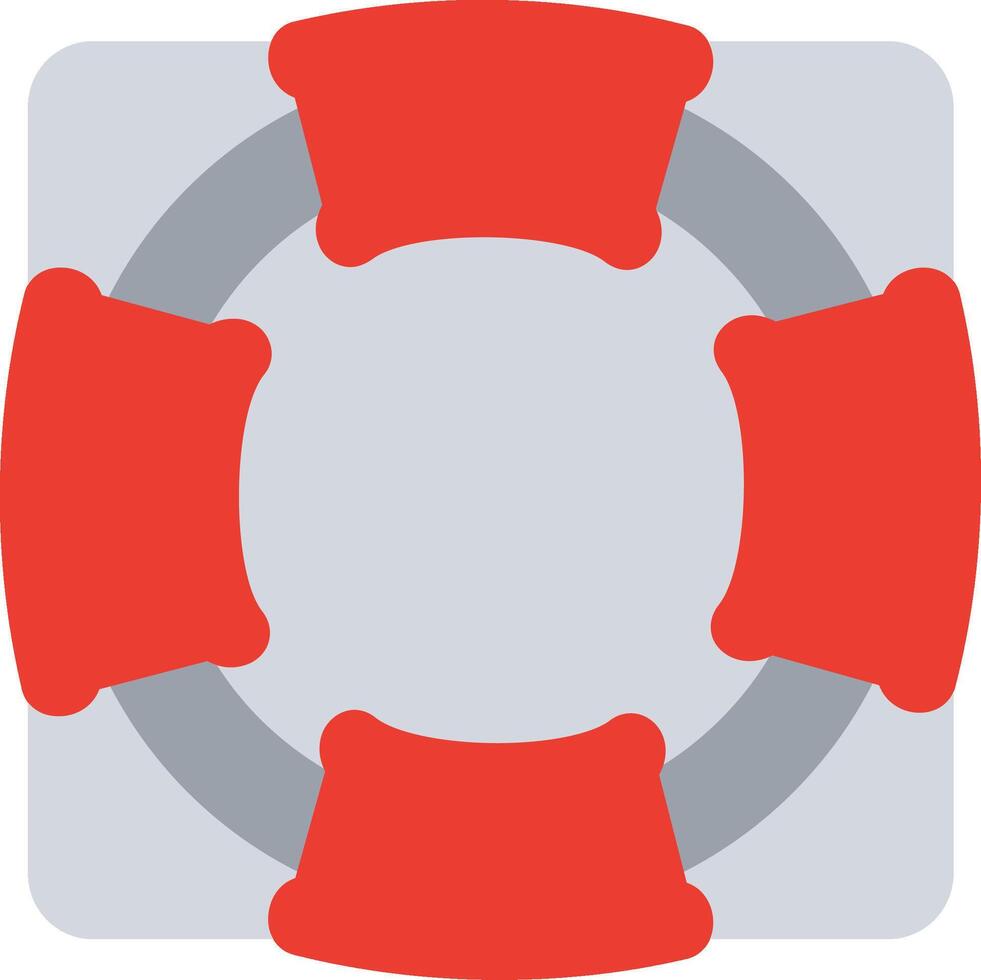 A red and gray circle with a red circle in the middle vector