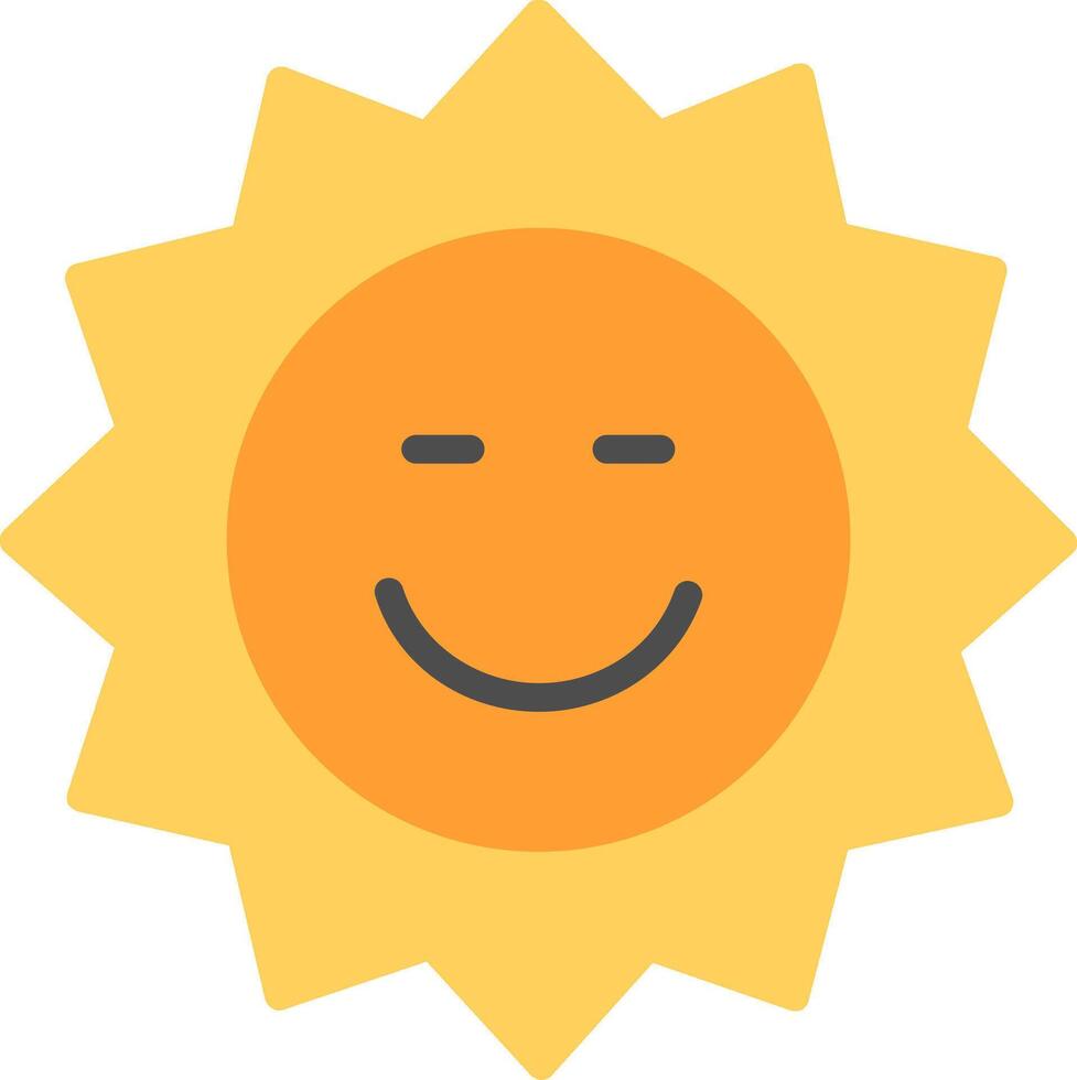 Sun smiley icon vector