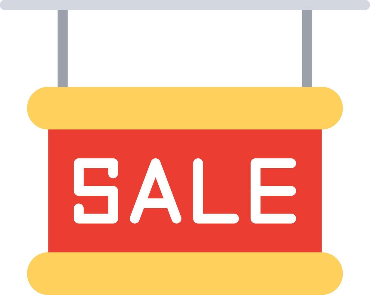 A sale sign hanging from a thread vector