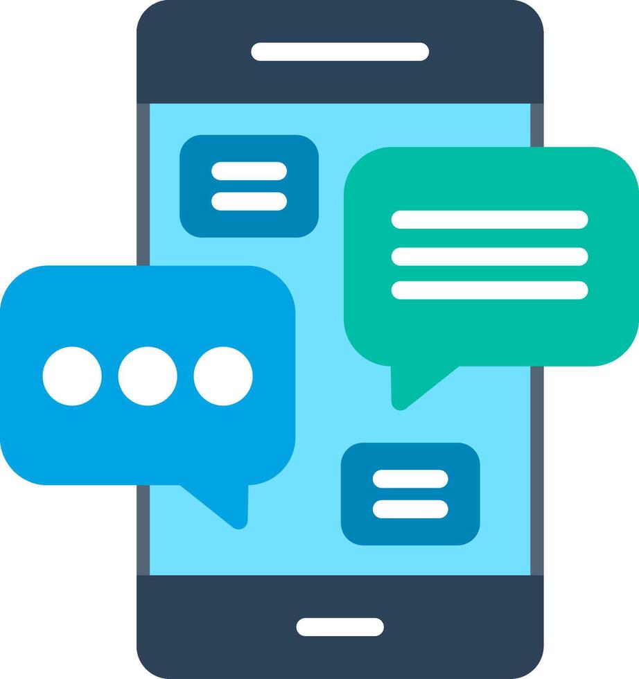 Mobile messaging app vector