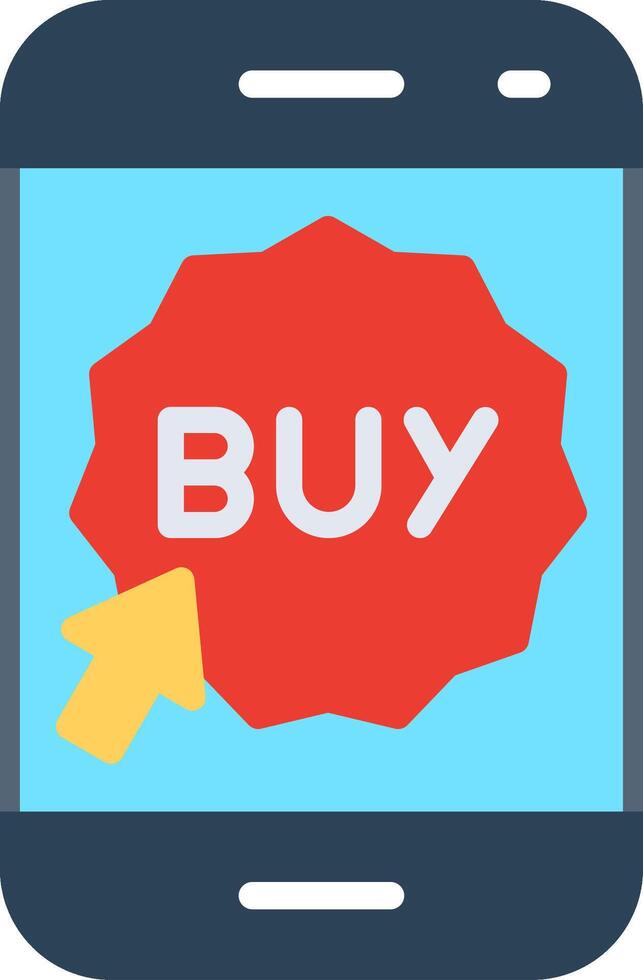 Buy icon on mobile phone vector