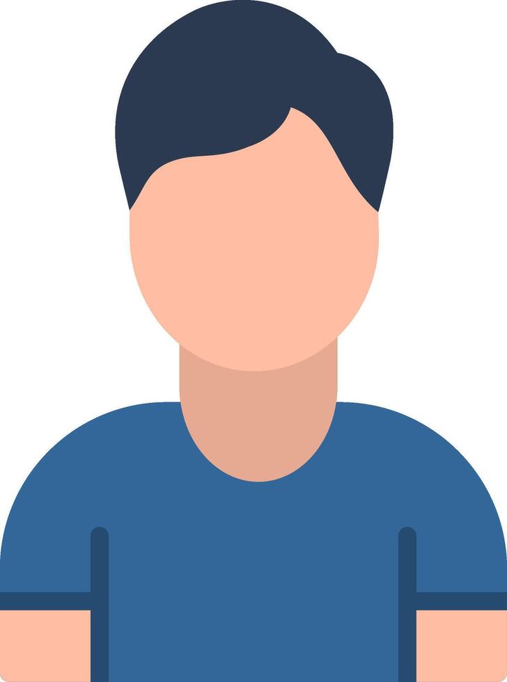 A man in a blue shirt with a black hair vector