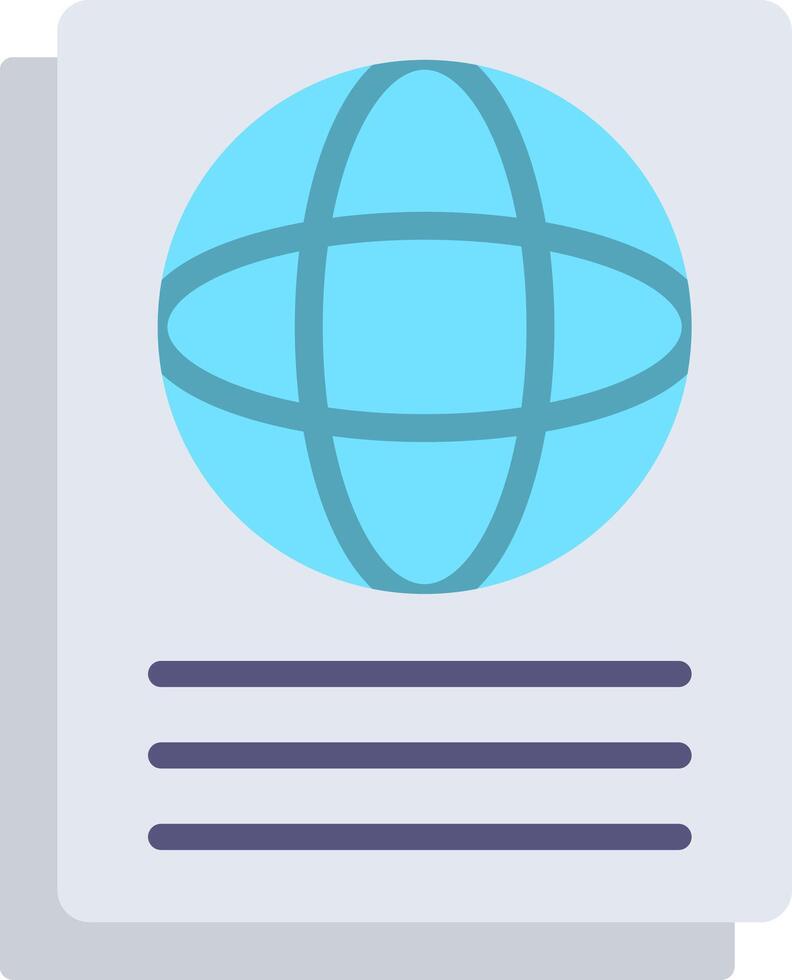 A globe icon on a paper document vector